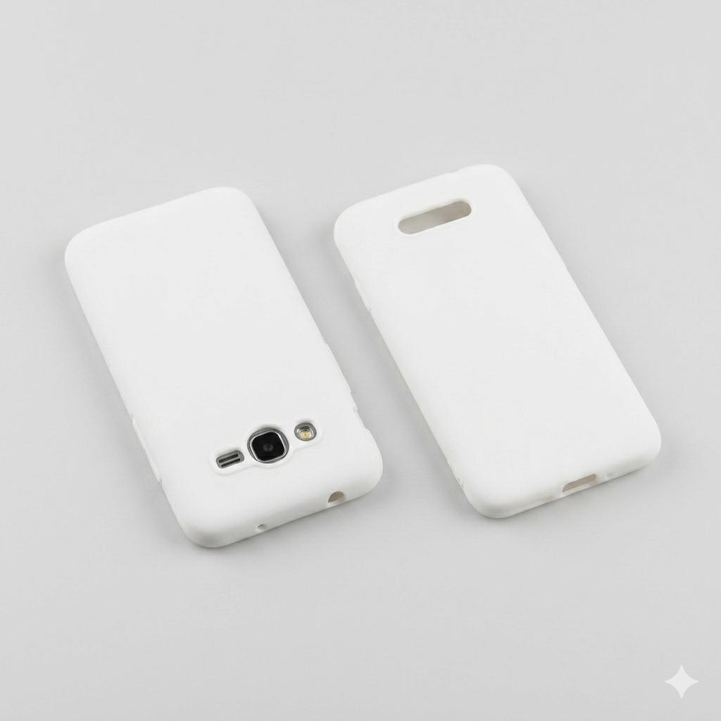 3D-printed phone case prototype in Matte White TPU