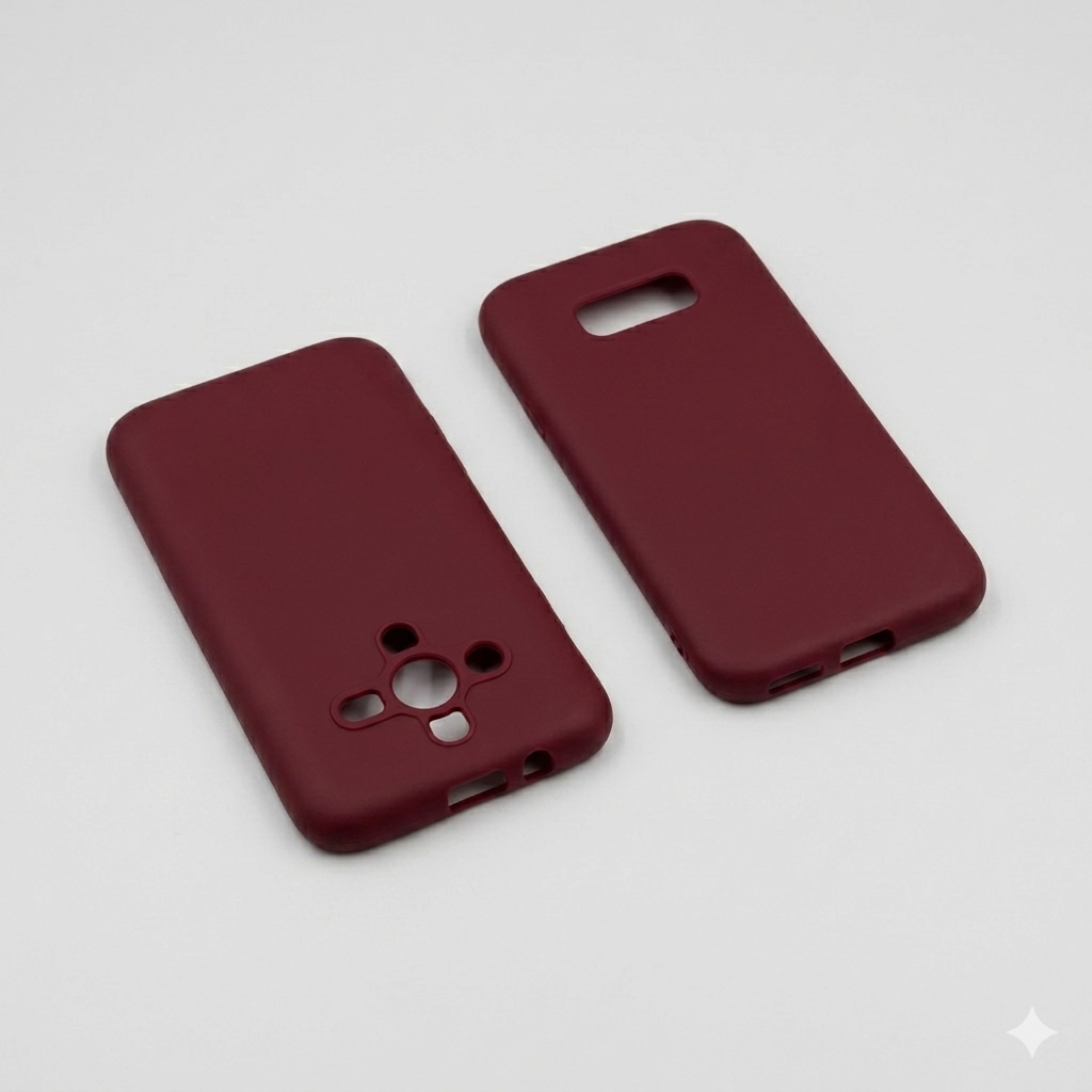 Matte Wine Red TPU phone case prototype