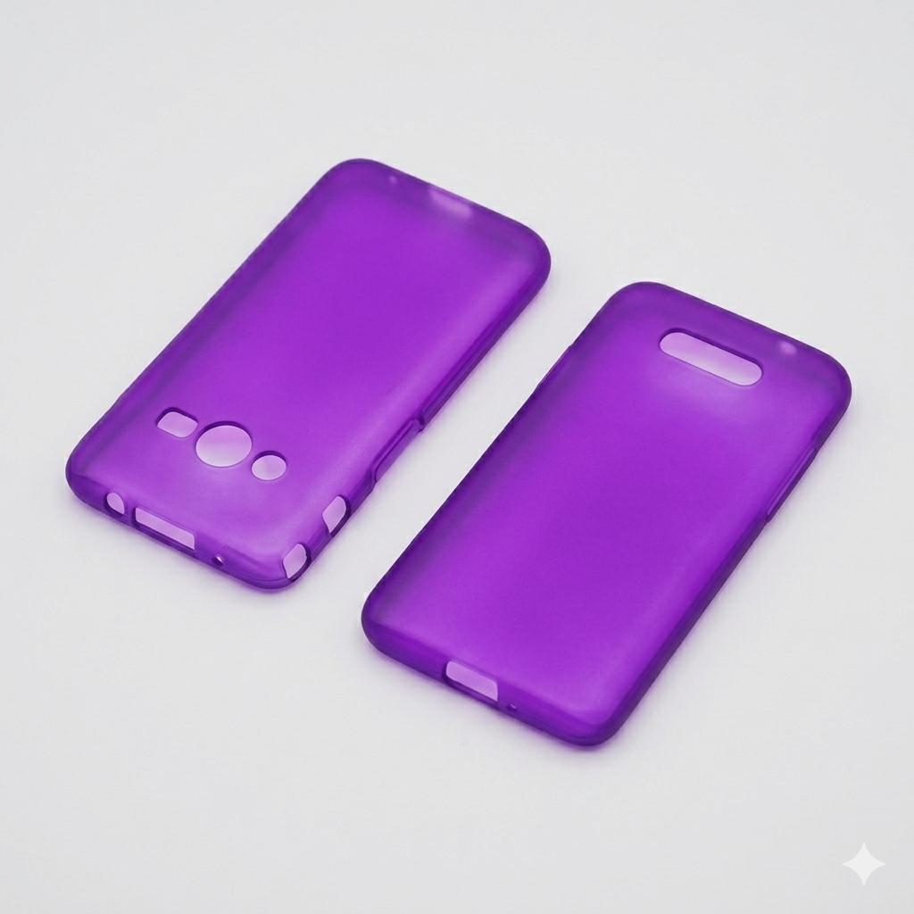 Semi-Matte Violet TPU phone case prototype